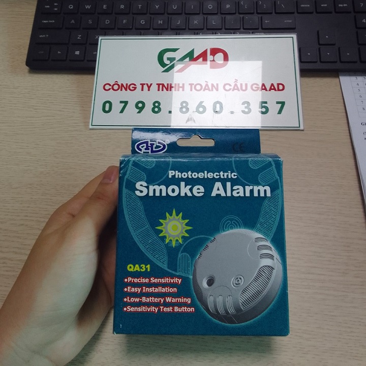 Đầu Báo Khói độc lập, Báo Cháy Thông Minh chạy pin (BH chính hãng Horing 12 tháng)