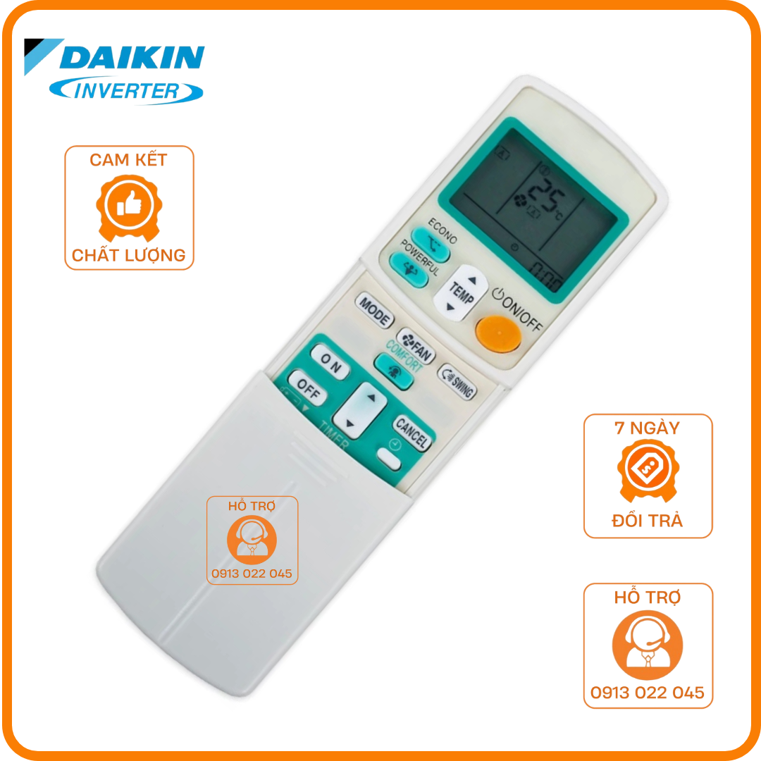 Remote điều hòa 1 và 2 chiều Daikin inverter.