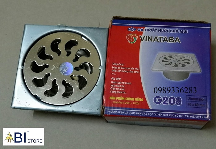 Hố ga thoát sàn vinataba d60,d76,d90,d110, phễu thoát sàn giá rẻ