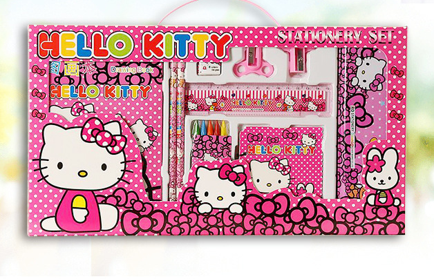 Dụng cụ học tập 8 món hình mèo hello kitty