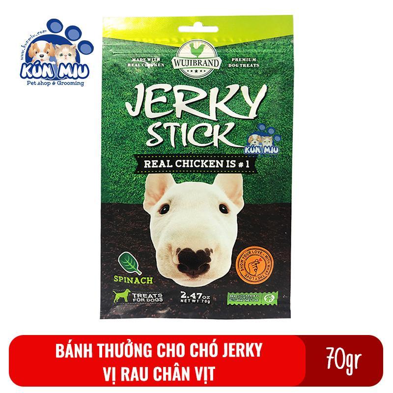 Bánh thưởng cho chó Jerky 70gr Vị rau chân vịt