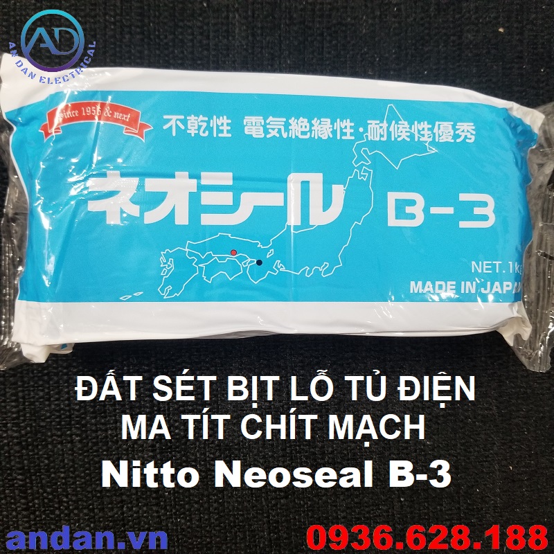 Đất sét bịt lỗ tủ điện Nitto Neoseal B3, Ma tít chít mạch B-3, Đất sét công nghệ Nhật Bản
