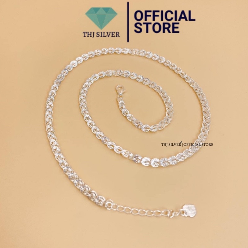 Dây chuyền chữ U , Dây chuyền đuôi phụng hàng bạc ta cao cấp sáng đẹp-THJ SILVER