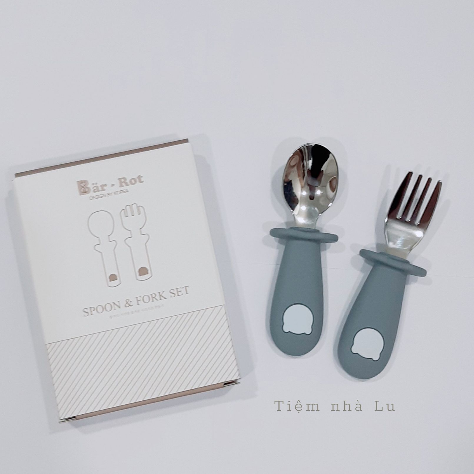 Set Thìa Nĩa Bar Rot Tập Ăn Dặm Cho Bé