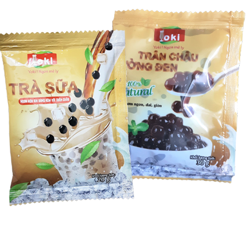 2 set Trà sữa trân châu đường đen Yoki 50g