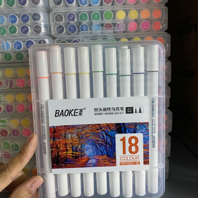Viết lông màu vẽ 18 màu baoke