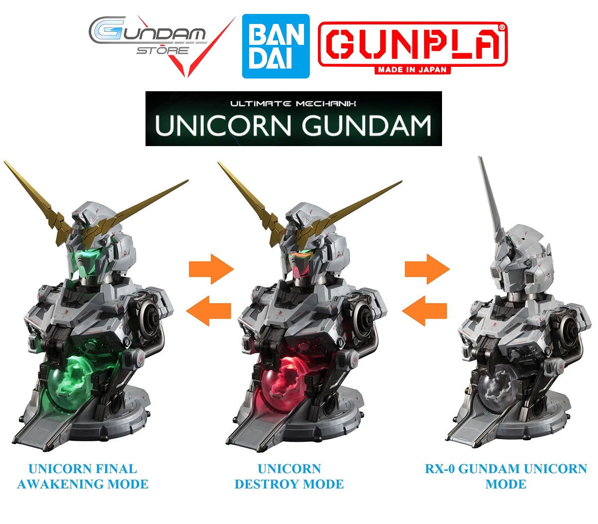 Mô Hình Ultimate Mechanix Unicorn Gundam RX-0 Bandai Đồ Chơi Lắp