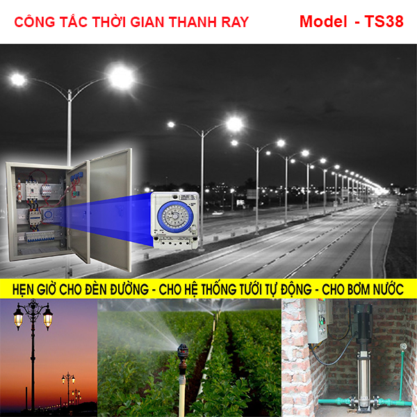CÔNG TẮC HẸN GIỜ THANH RAY TS38