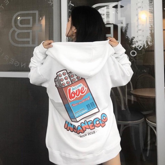 [HCM]Áo hoodie áo khoác hoodie nỉ dây kéo nam nữ chất thun nỉ mèm mịn from rộng INSANE LOVE cực hot UNISEX
