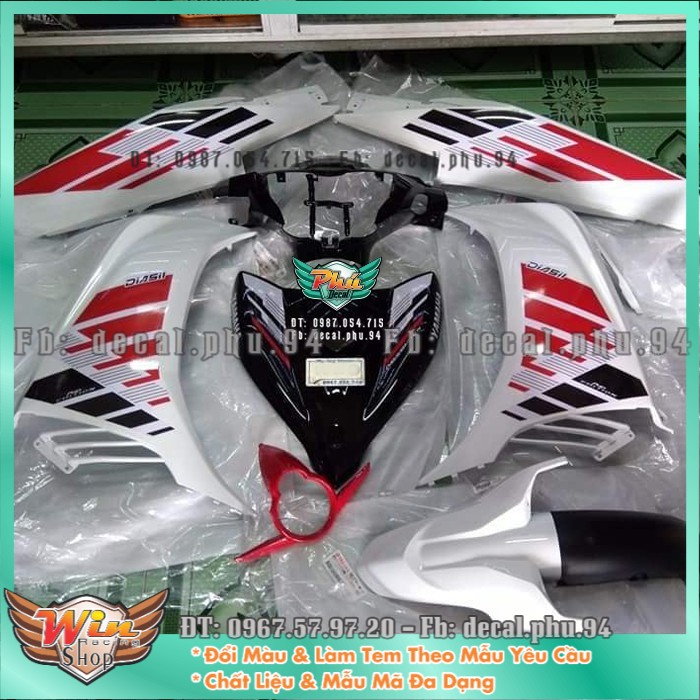 Tem rời ex 135 rc trắng đen đỏ 2
