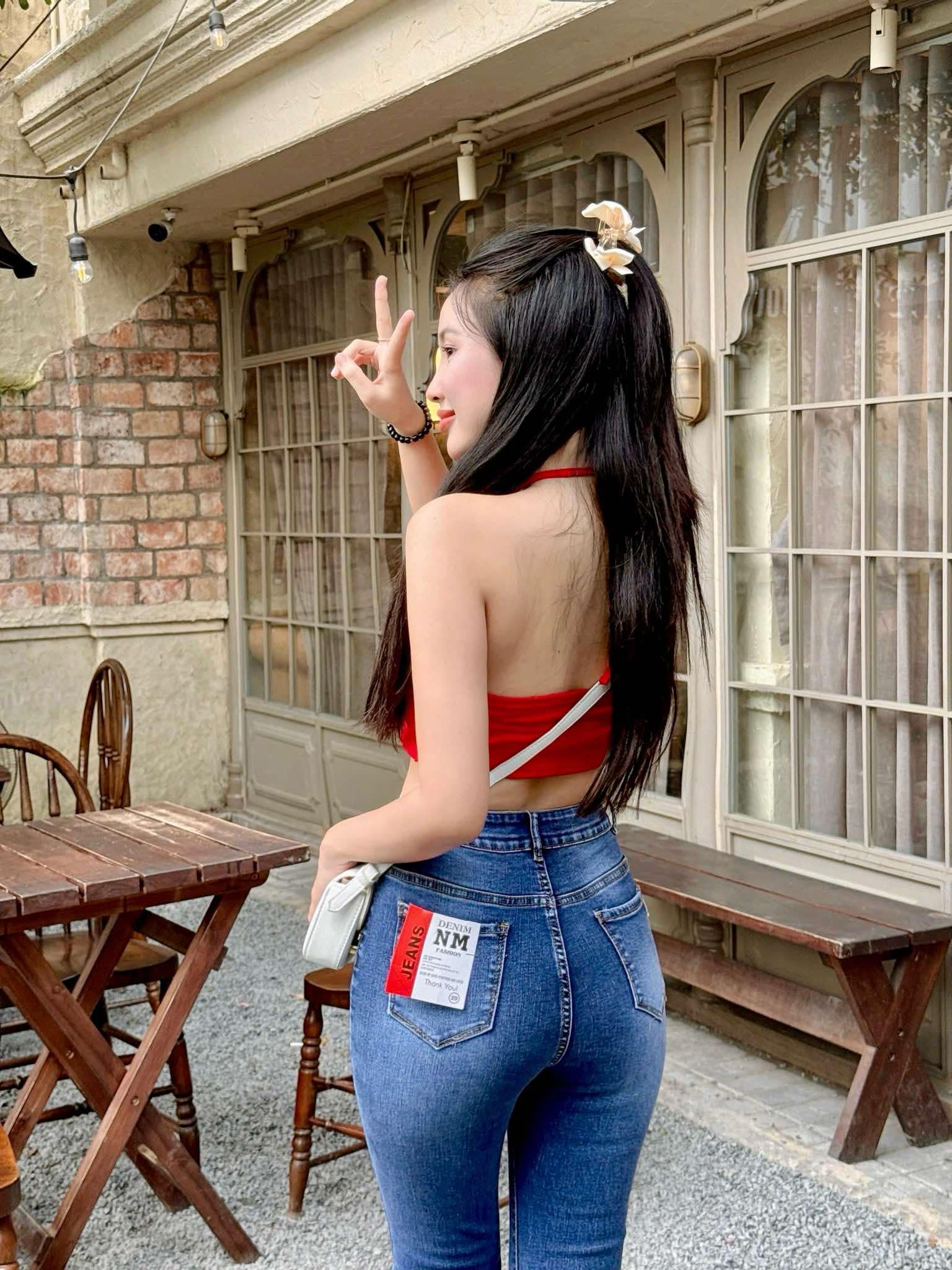 [HCM]QUẦN JEANS NỮ ỐNG LOE DÀI LƯNG CAO CO GIÃN
