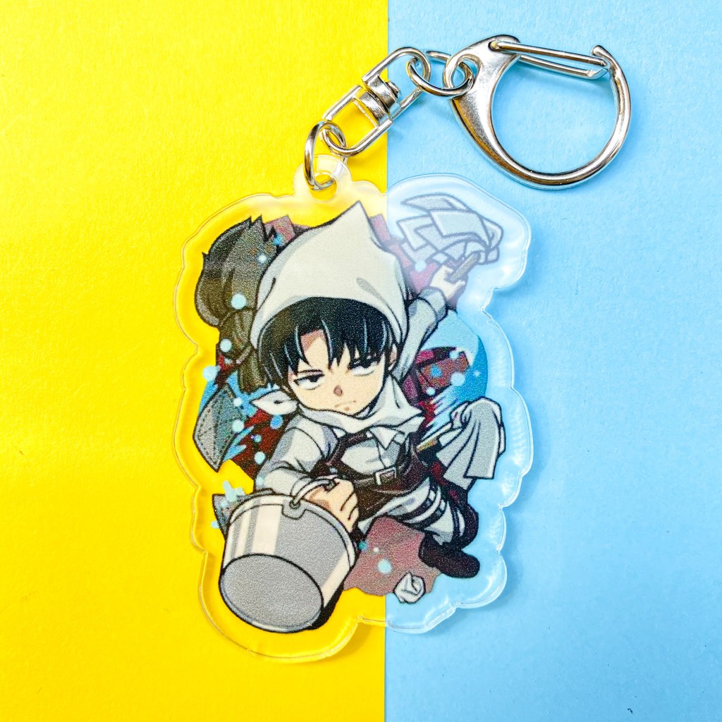 ( Mica trong acrylic ) Móc khóa ATTACK ON TITAN ĐẠI CHIẾN TITAN chibi anime xinh xắn