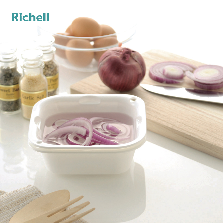 BỘ RỔ CHẬU NHỰA KHÁNG KHUẨN LEI RICHELL (S-TRẮNG)
