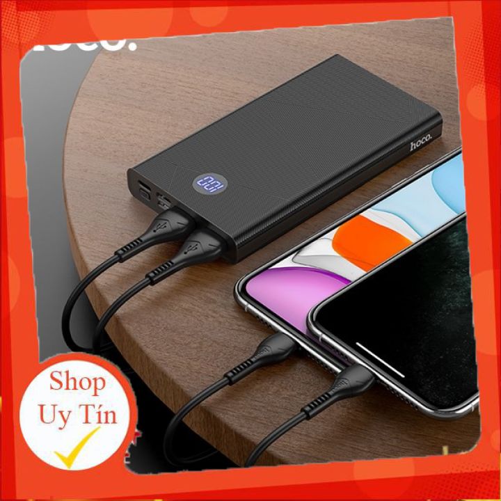 [HCM]PIN DỰ PHÒNG POLYMER A+2 CỔNG USB 2.1A-10000MAH. HOCO DJ01 MAX-MÀN HÌNH
