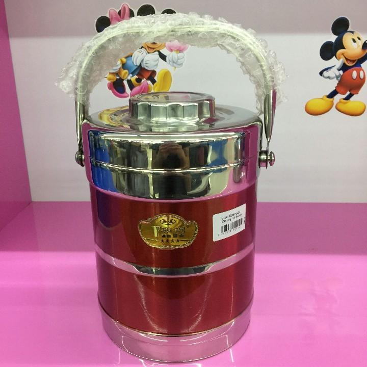 Cặp lồng giữ nhiệt 3 ngăn công nghệ Hàn Quốc 1.4L-camen 3 ngăn giữ nhiệt inox -Camen giu nhiet 3 ngan, Cap long, Hộp đựng cơm bằng Inox, Khay dung com van phong , Cà mên đựng cơm, Cặp lồng cơm văn phòng