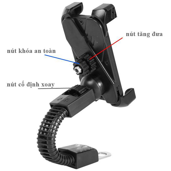 Kẹp điện thoại 4 cạnh dành cho xe máy 3081