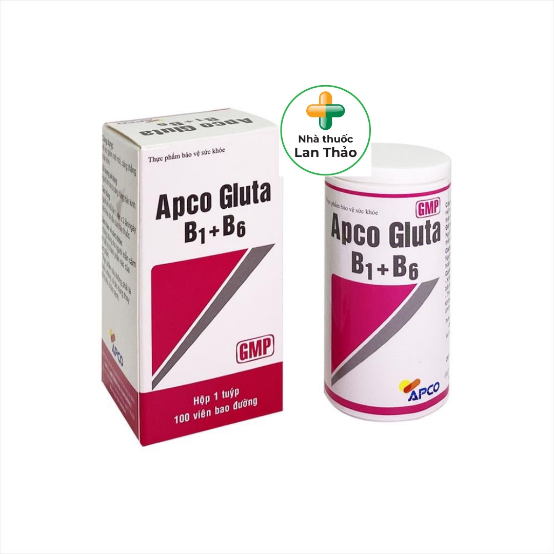 Viên uống vitamin apco gluta b1+ b6 chai 100 viên hỗ trợ bổ thần kinh