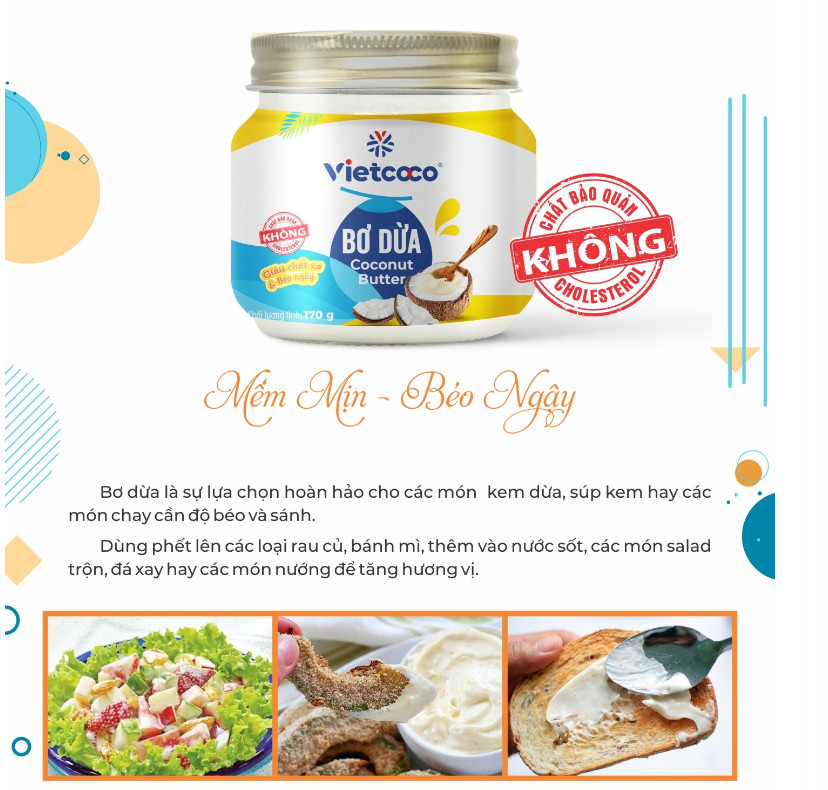 Bơ dừa Vietcoco hủ thủy tinh 170g Date mới nhất