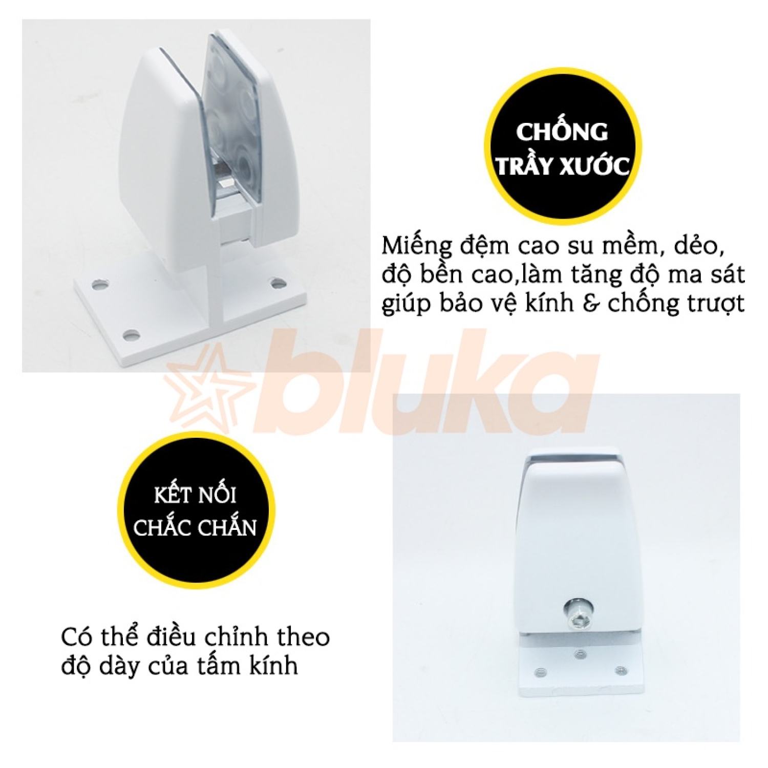 Kẹp Kính, Kẹp Vách Ngăn Trắng