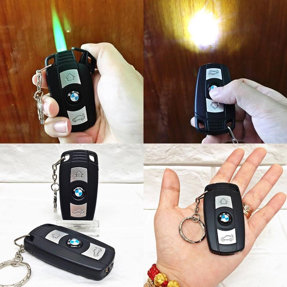 Bật lửa móc khoá hình remote xe BMW, có đèn pin - Nhi Hân Store