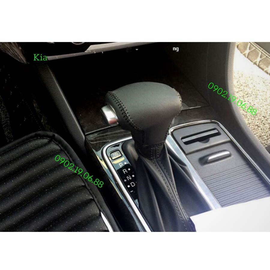 Bọc cần số da bò nhập khẩu xe Kia Sorento 2014-2018