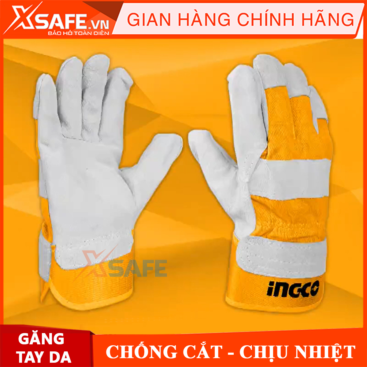 Găng tay cơ khí Ingco HGVC01 bao tay hàn cắt bảo hộ lao động đa năng bảo