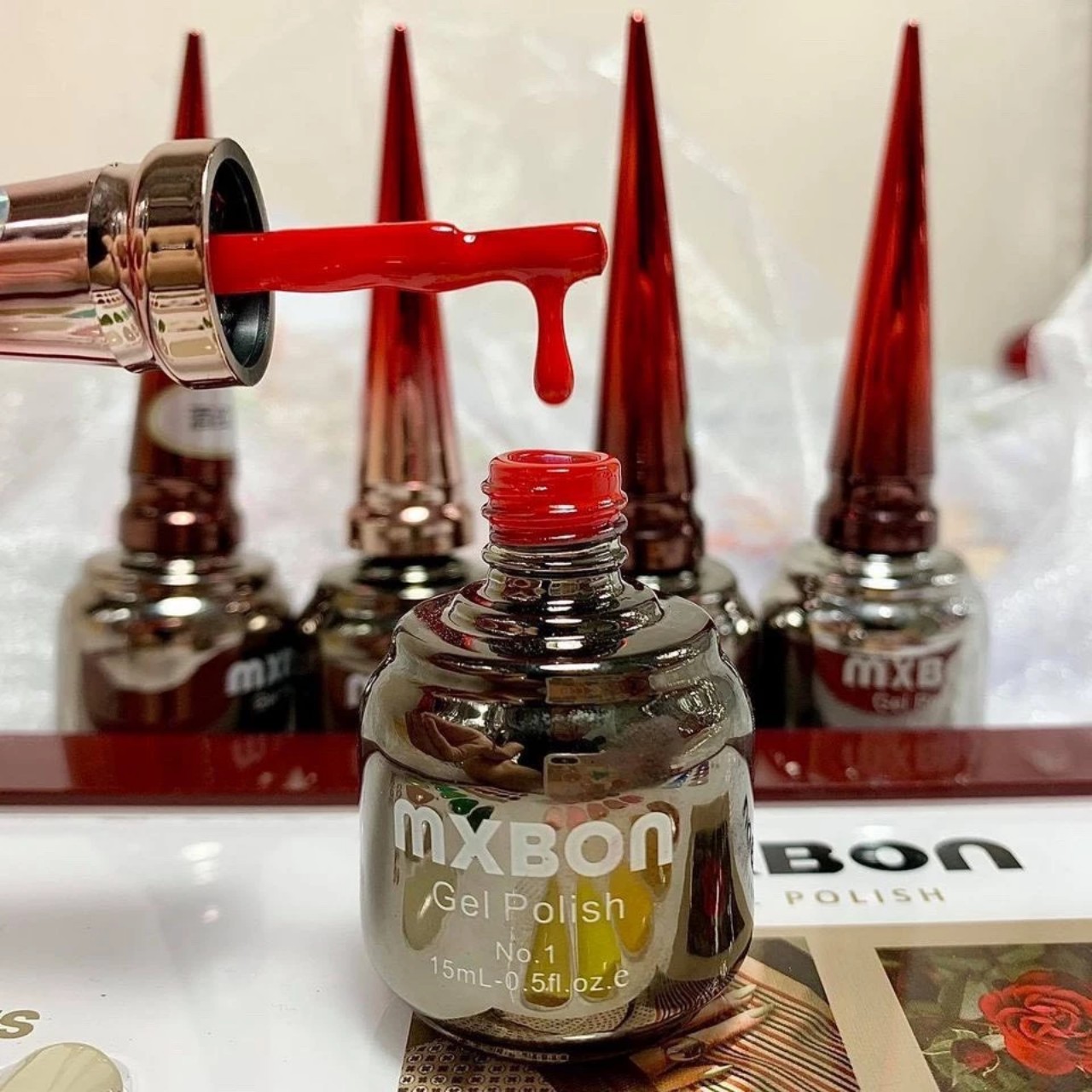 Sơn Gel Mxbon 6 Màu Đỏ Đẹp Đang Hot