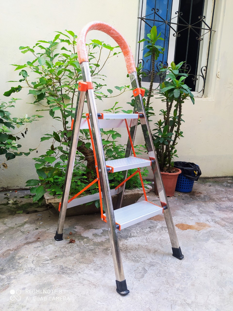 Thang bậc cam/ thang ghế thắp hương 3 bậc