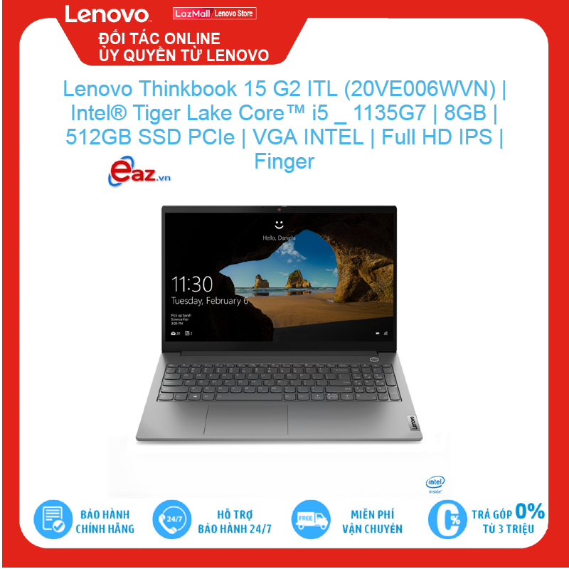 Bảng giá Lenovo Thinkbook 15 G2 ITL (20VE006WVN) | Intel Tiger Lake Core i5 1135G7 | 8GB | 512GB SSD PCIe | VGA INTEL | Full HD IPS | Finger Brand New 100%, hàng phân phối chính hãng, bảo hành toàn quốc Phong Vũ