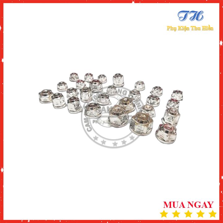 [HCM]Nắp Chụp Ốc Trang Trí Xe Máy Màu Trắng