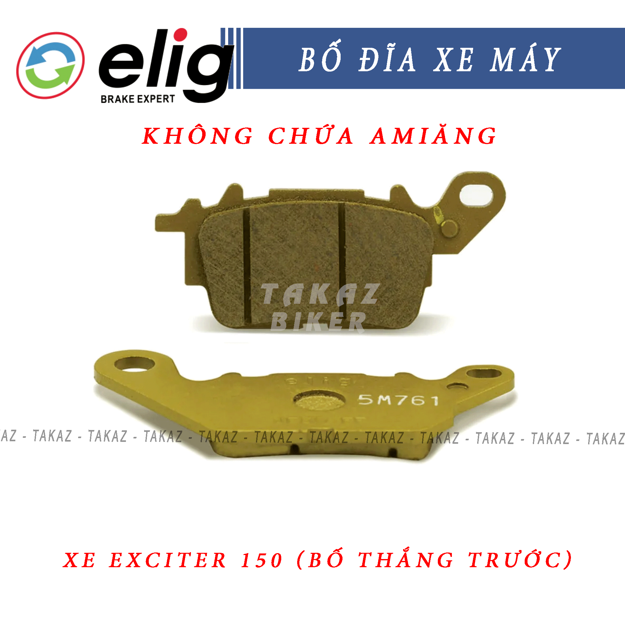 Bố thắng má phanh dĩa elig sirius r exciter 135 fz150 bánh trước