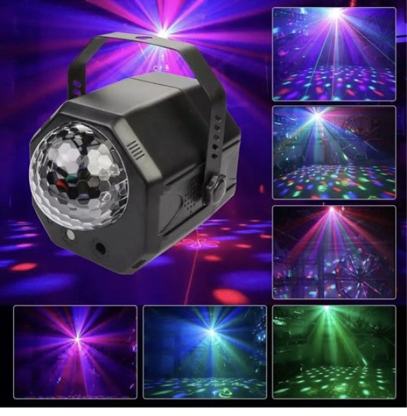 [HCM]Đèn sân khấu laser chiếu tia 16 hiệu ứng có điều khiển từ xa