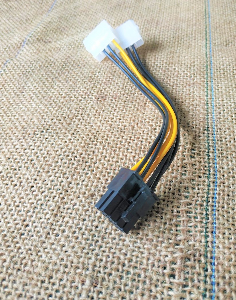 Cáp chuyển 2 nguồn ata 4 pin sang 8 pin vga