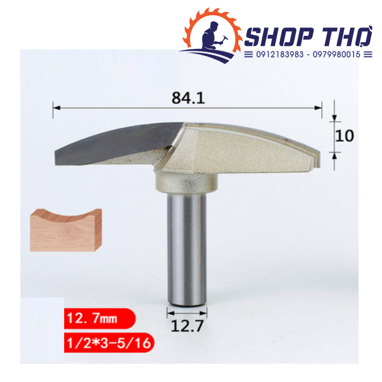 Mũi Phay Đánh Hình Cầu Lõm Tideway Cốt 12.7mm