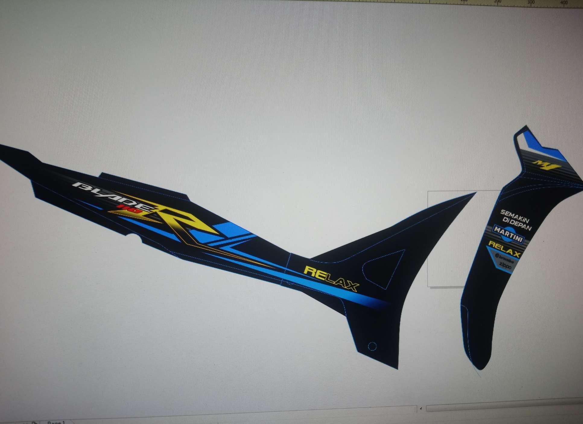 Tem rời wave Blade dán xe đen