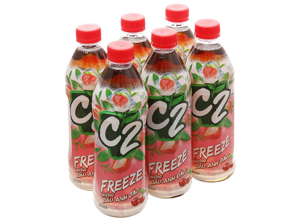 Lốc 6 chai C2 dâu anh đào freeze 455ml
