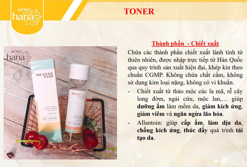 Nước Hoa Hồng RIORI BALANCING TONER 120ML