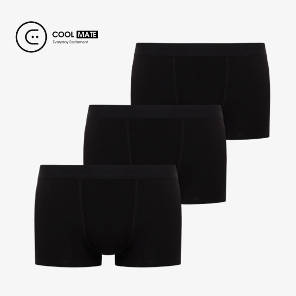 Nơi bán Coolmate Combo 3 quần lót nam Boxer vải sợi Modal (Gỗ sồi) kháng khuẩn cao cấp hàng Việt Nam thương hiệu