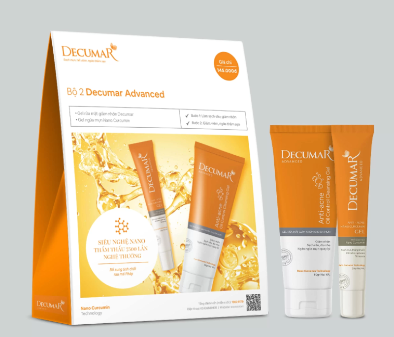 COMBO CƠ BẢN CHO DA MỤN DECUMAR ADVANCED giá rẻ