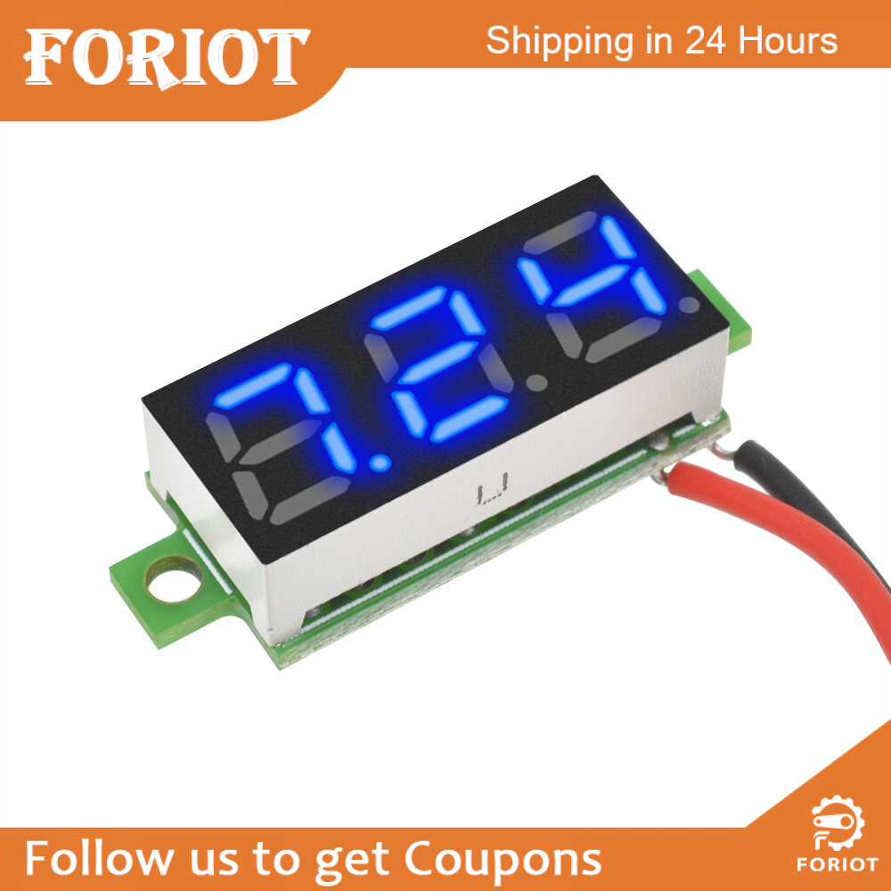 Foriot Thiết Bị Kiểm Tra Điện Áp, Vôn Kế DC Kỹ Thuật Số Mini DC 3.7~30V Với Màn Hình LED 0.28 Inch