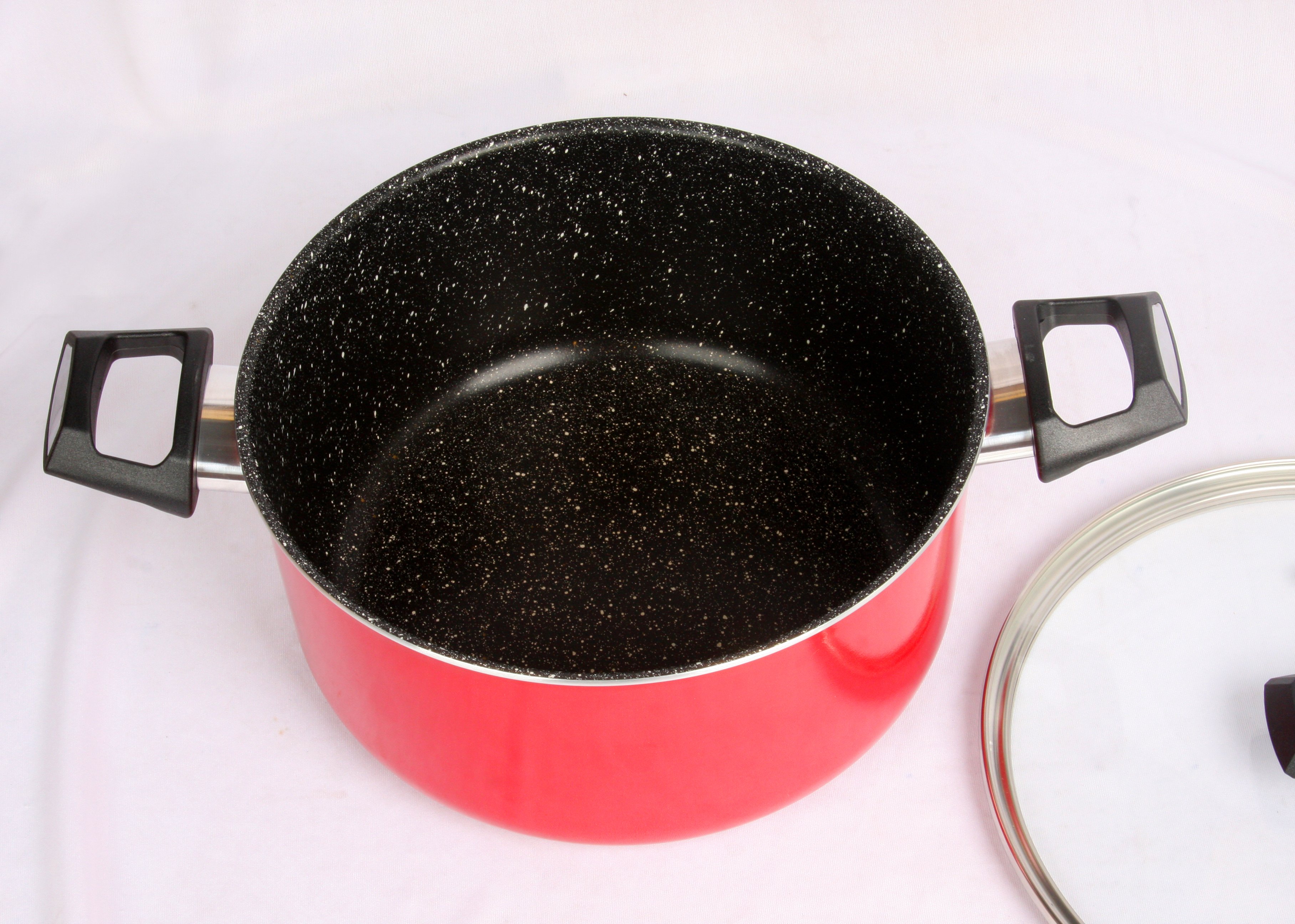 Korean-premium ck8 2-Piece Set (K) rock grain non-stick pot hot-proof handle stainless steel 24 cm edge tempered glass cover and non-stick casting pan (e) 28 cm purple plum-shaped deep cut megabone premium gas stove, infrared,. .. It is authentic