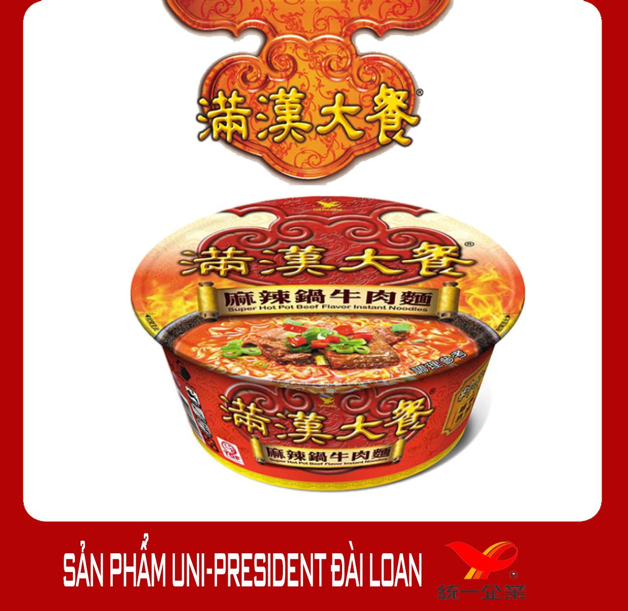 Taiwan Uni-President Super Hot Pot Beef Flavor Instant Noodle