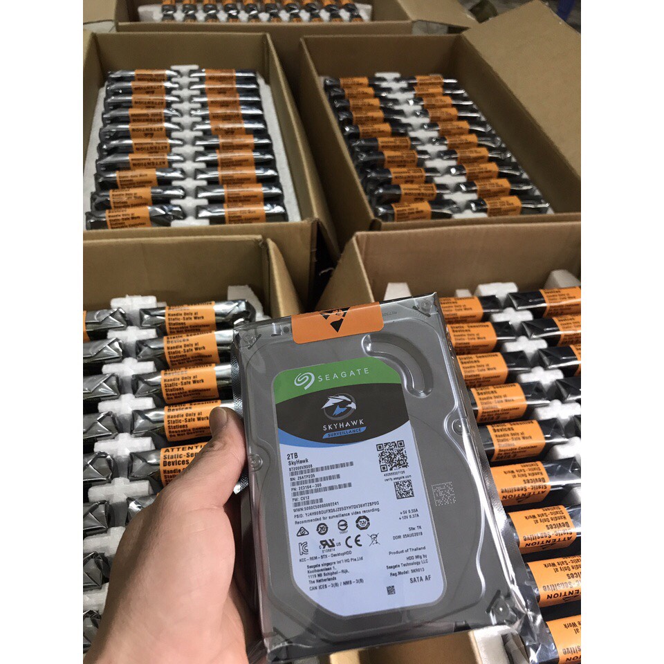 Ổ cứng HDD Seagate 2TB SkyHawk 3.5  inch SATA3 (Bảo Hành 24 Tháng 1 Đổi 1)