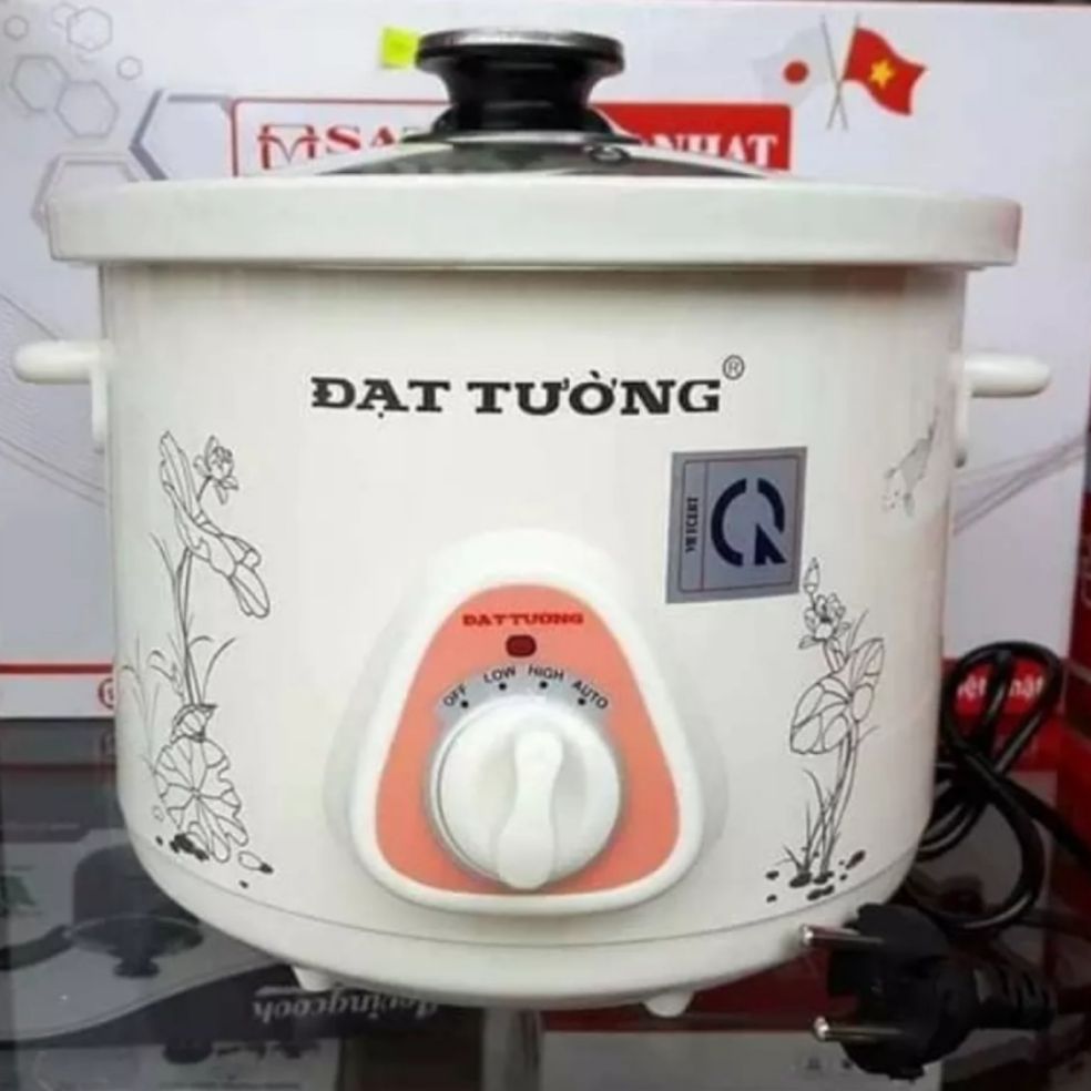 NỒI HẦM CHÁO, HẦM CÁ... ĐẠT TƯỜNG 2.5L. HÀNG VIỆT NAM CHẤT LƯỢNG CAO. BẢO HÀNH 12 THÁNG. (Màu Trắng)