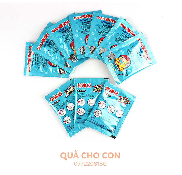 Combo 10 Gói Pha Nước Thổi Bong Bóng - Bookidvn