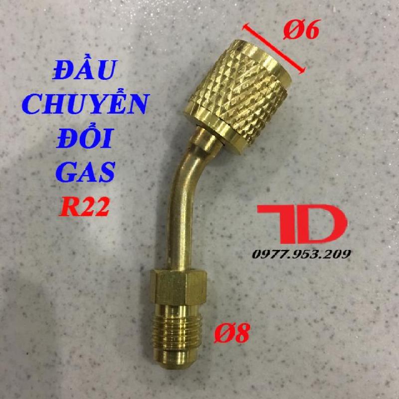 Bảng giá Đầu chuyển đổi gas R22, đầu đực phi 8 (R410) sang đầu cái phi 6 (R22) Điện máy Pico