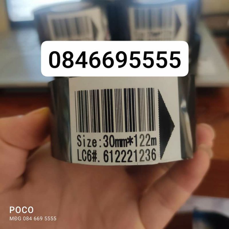 Combo 5 cuộn mực máy in date dập tay DY8, HP241B size 30mm*122mm, 35mm*122mm- MÁY ĐÓNG GÓI KHANG HỒNG