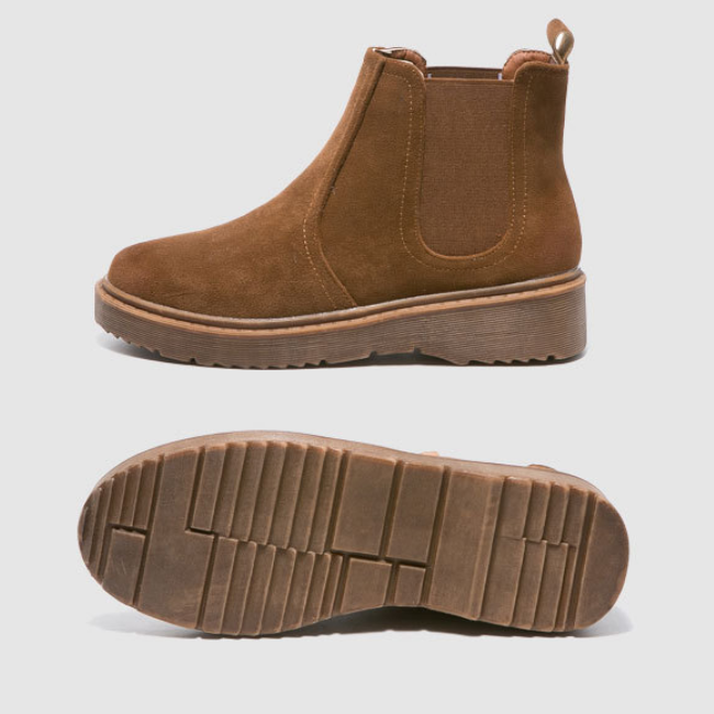 Giày boot nữ,Giày Chelsea Boots Nhung Đồ Da Thành Long TLG 20470