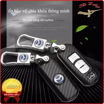 Ốp chìa khóa xe ô tô MAZDA carbon cao cấp, ốp chìa khóa màu đen, ốp chìa khóa sợi cacbon- HONG LONG