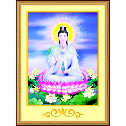 Tranh thêu quan âm - mới ms 53487